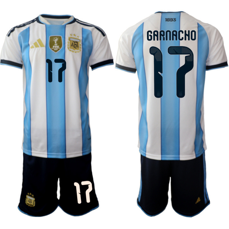 Men Argentina Long sleeve home 0123 style 2026 World Cup Soccer jersey->argentina jersey->Soccer Country Jersey